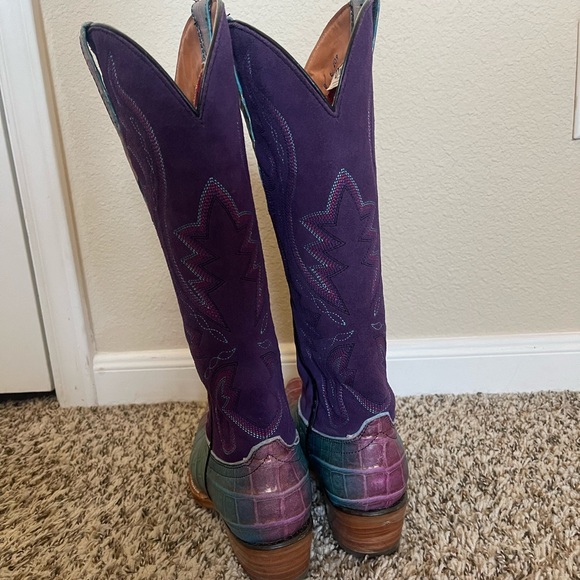 Dingo Purple and Blue Cowboy Boots - Picture 4 of 7